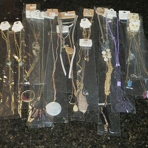 Lot of 20 NWT Long Necklaces, some with earrings.